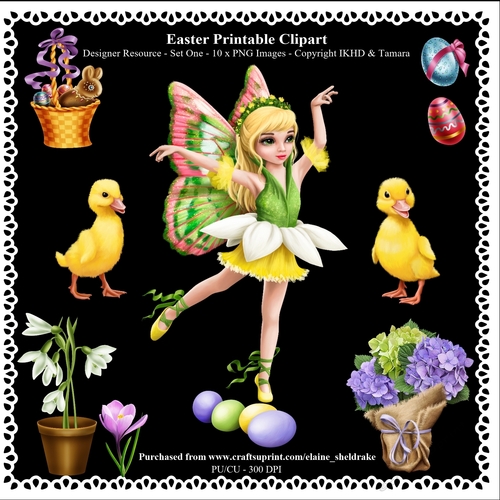 Easter Fairy - Printable Clipart - Set One - Designers Resource Kit