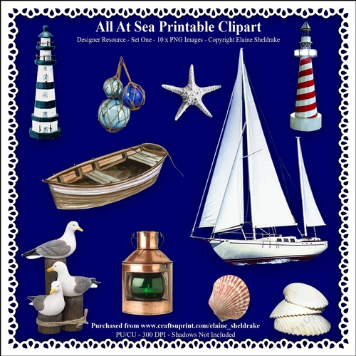 All At Sea - Printable Clipart - Set One - Designers Resource Kit