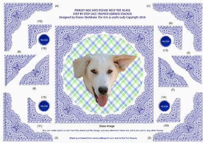 Marley Dog Says Please Help the Nl4sa Charity Card