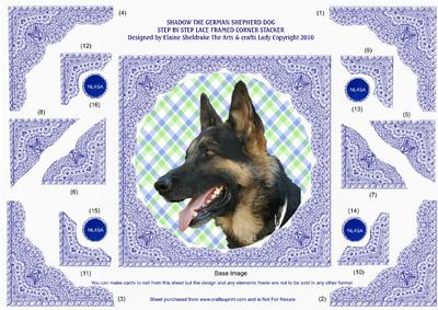 Shadow the German Shepherd Dog Nl4sa Charity Card Stacker