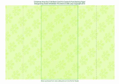 Christmas Mice Duo Fold Back 3 Panel Template Backing Card