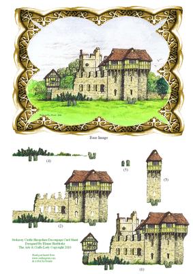 Stokesay Castle Shropshire England Decoupage Card Sheet