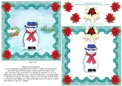 Softy the Snowman Square Shaker Card