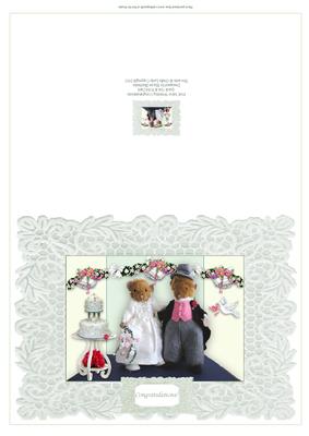 Posh Mice Wedding Congratulations Quick Cut & Fold Card