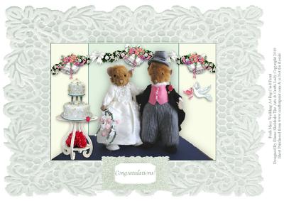 Posh Mice Wedding Congratulations A4 Big Card Front