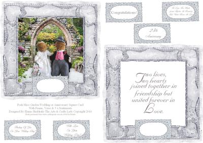 Posh Mice Garden Wedding or Anniversary Square Card