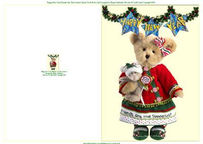 Happy New Year Friends Are the Sweetest Quick Cut& Fold Card