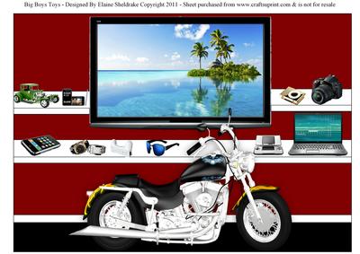 Big Boy's Toys - A4 Quick Card Front