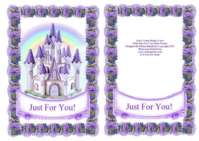 Fairy Castle Shaker Card with Just for You Daisy Frame