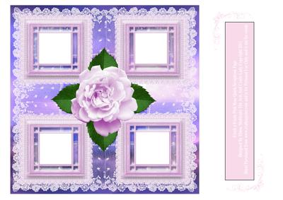 8"x8" Pink Rose Memory Card or Scrapbook Page