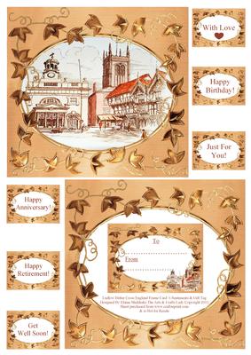 Ludlow Butter Cross Shropshire Card Frame Sentiments & Gift