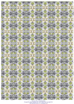Cats Eyes Tiles A4 Backing Paper for Cards and Scrapbooking