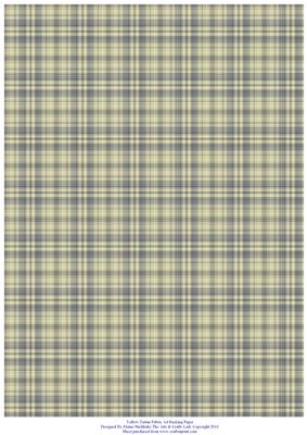Yellow Tartan A4 Backing Paper for Card Making and Scrapbook