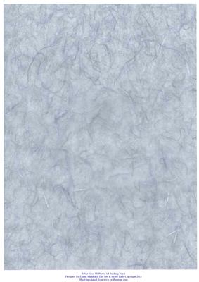 Silver Grey Mulberry A4 Backing Paper for Cards and Scrap
