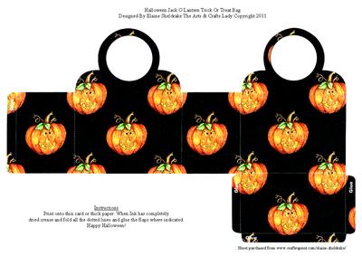 Halloween Jack O Lantern Trick or Treat Bag