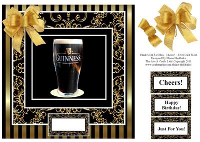 Black Gold for Men - Cheers - 8 x 8 Quick Card Front