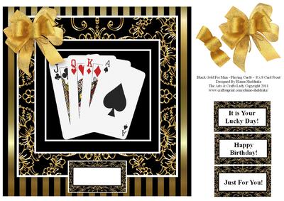Black Gold for Men - Playing Cards - 8 x 8 Quick Card Front