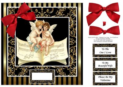 Black Gold for Men - Valentine Love - 8 x 8 Quick Card Front