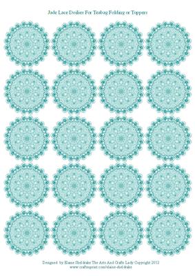 Jade Lace Doilies for Tea Bag Folding or Toppers