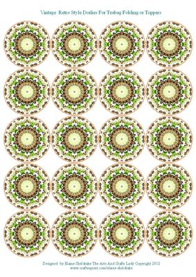 Vintage Retro Style Lily Doilies Tea Bag Folding or Toppers