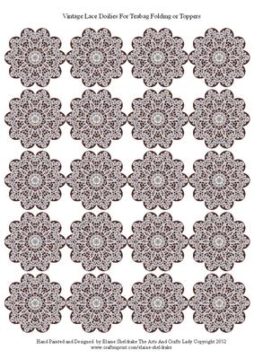 Vintage Lace Doilies for Tea Bag Folding or Toppers