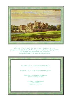Raby Castle, County Durham, England in 1875