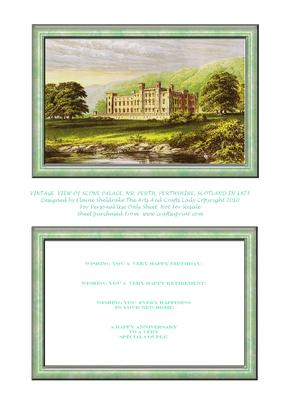 Scone Palace, Nr. Perth, Perthshire, Scotland in 1875
