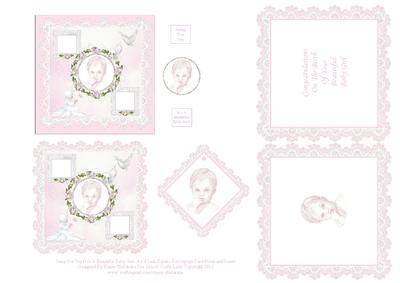 Jump for Joy It is a Beautiful Baby Girl - Card with Insert