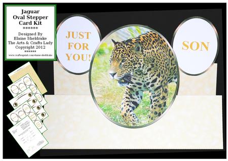 Jaguar - on the Wild Side - Oval Stepper Card Kit