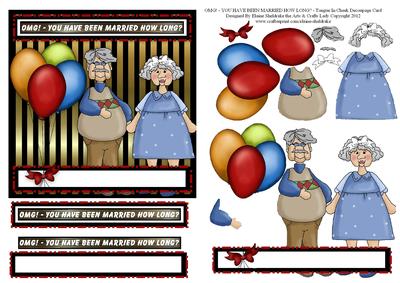 Omg! You Have Been Married How Long? Fun Decoupage Card