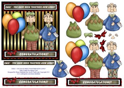 Omg! You Have Been Together How Long? Male Couples Card