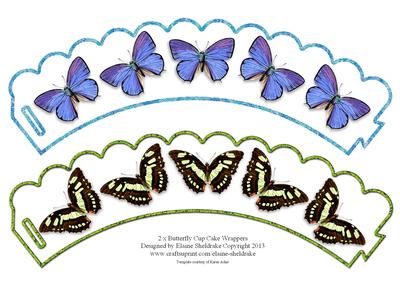 2 x Butterfly Cup Cake Wrappers