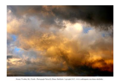 A4 Photograph of Stormy Weather Clouds in the Sky