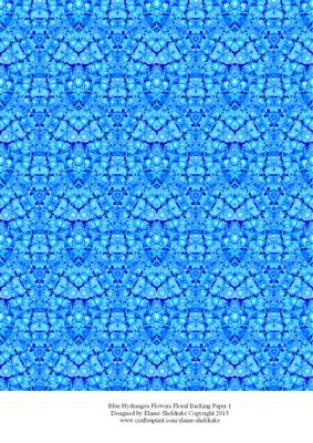 Blue Hydrangea Flowers Floral Background Paper (1)