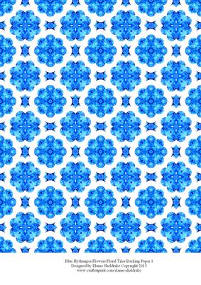 Blue Hydrangea Flowers Floral Background Tiles (1)