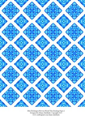 Blue Hydrangea Flowers Floral Background Tiles (2)