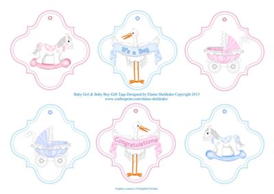 Baby Girl & Baby Boy Gift Tags