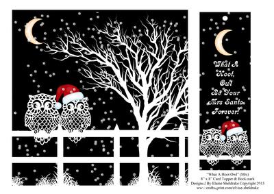 What a Hoot Owl (mrs) Card Topper & Bookmark