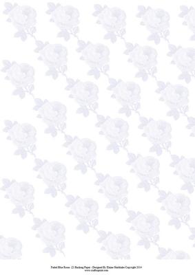 Faded Blue Roses (2) Backing Paper