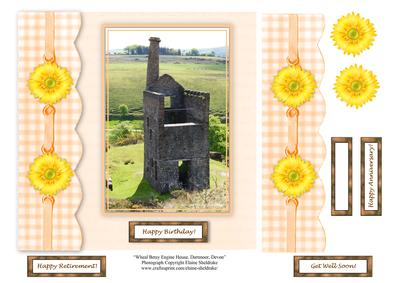 Wheal Betsy Mine Engine House, Dartmoor, Devon Card Topper