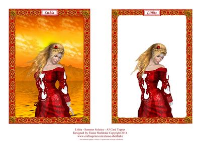 Lithia - Midsummer's Day - Summer Solstice - A5 Card Topper
