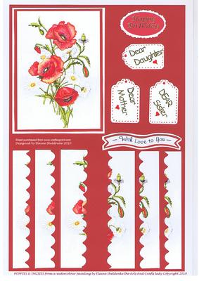 Poppies & Daisies Birthday Card Mother, Sister, Daughter