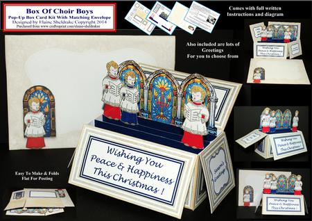 Choir Boys - Pop-up Box Card Kit & Matching Envelope