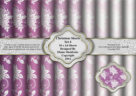 Christmas Sheets Set 4 - 10 x A4 Backing Paper Sheets