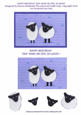 Happy Birthday 'ewe' Make Me Feel So Good! Congratulations