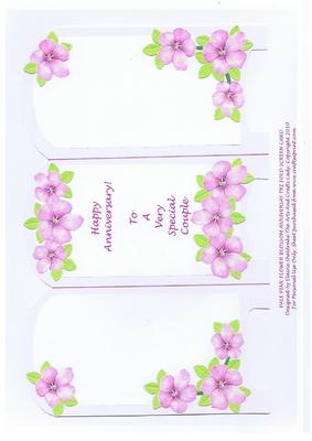 Pale Pink Flower Blossom Tri Fold Screen Card Anniversary