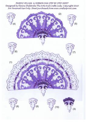 Purple Vellum & Ribbon Fan Step by Step Birthdays Anniversa