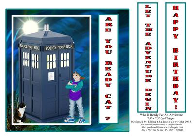 Who is Ready for an Adventure? - 7.5" x 7.5" Card Topper