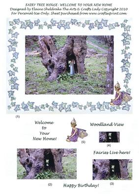 Fairy Tree House - Welcome to Your New Home or Birthday Card
