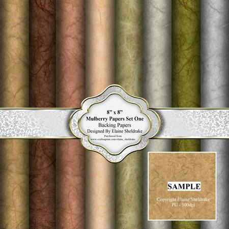 8" x 8" Faux Mulberry Paper - Set One - Backing Papers